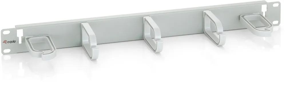 Equip 19" Kabelmanagement 5xPlastikringe Stahl 1U RAL7035