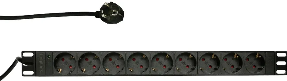 Logilink Steckdosenleiste 19" 9fach ohne An/Aus Schalter