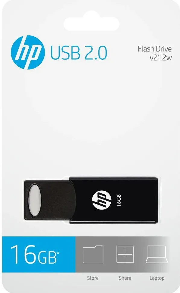 USB-Stick  16GB HP v212w 2.0 Flash Drive    (black) retail