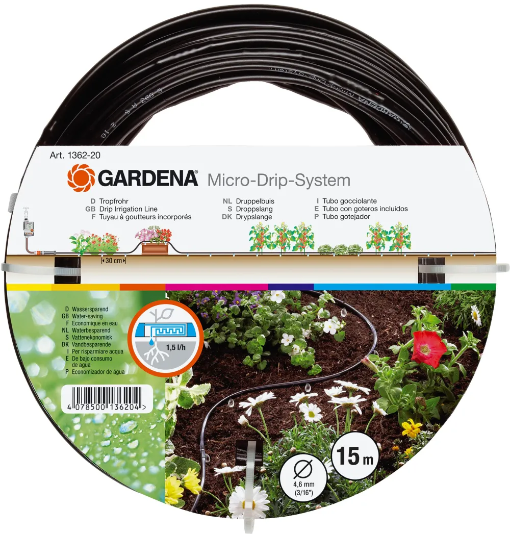 Gardena Micro-Drip-System driper 4,6 mm (3/16), 1,5 l/h, 15 m