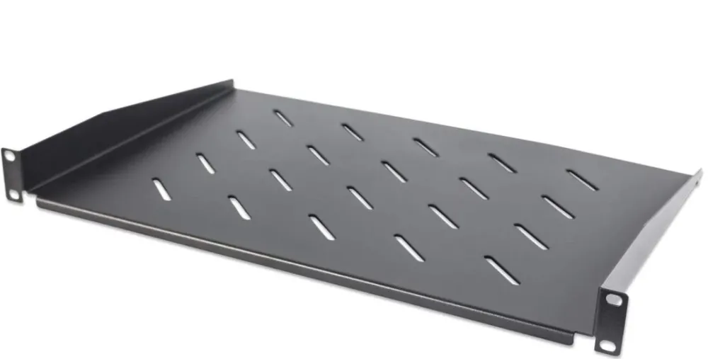 INTELLINET 19" Fachboden 300mm Frontmont. 1HE perforiert sw