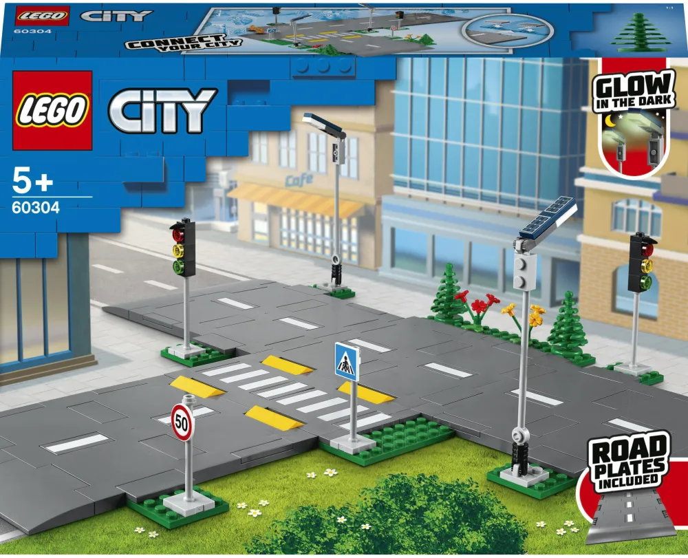 LEGO City Town - Placi de drum 60304, 112 piese
