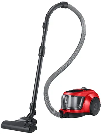 Aspirator fara sac VCC45T0S3R, recipient din plastic, 1.3 l, 850 W, Air Track, Tub telescopic, Rosu, Clasa B, 34kw/an