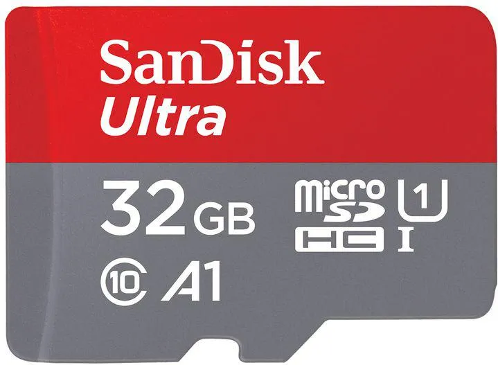 SanDisk Ultra microSDHC 32GB + SD Adapter 120MB/s A1 Class 10 UHS-I