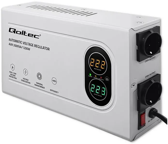 Voltage stabilizer AVR 2000VA 1200W toroidal