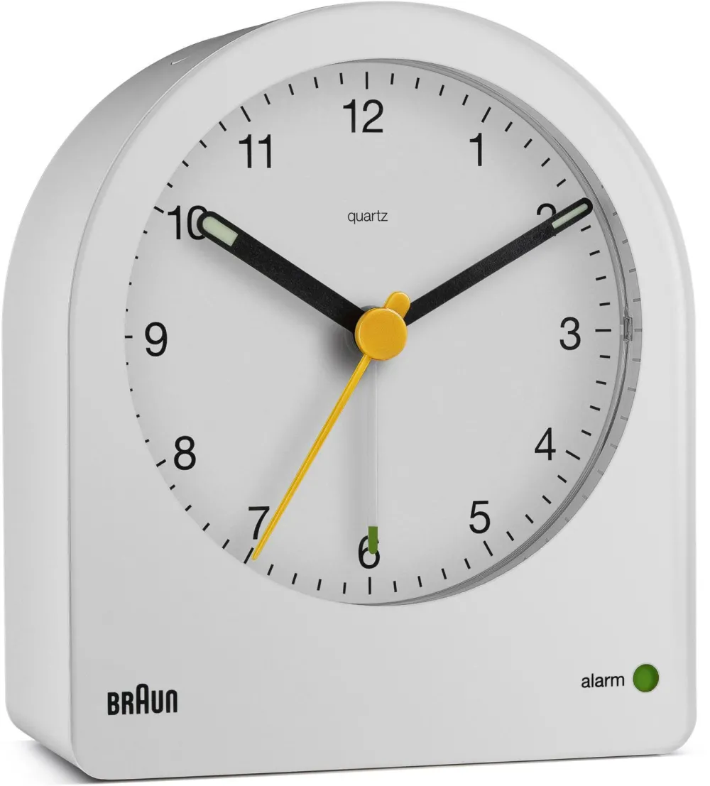 BRAUN BC22 W quartz alarm clock white
