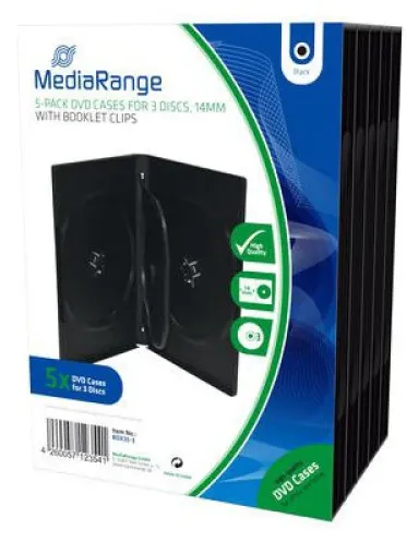 MediaRange DVD Leerbox 3er DVD Box 5 Stück