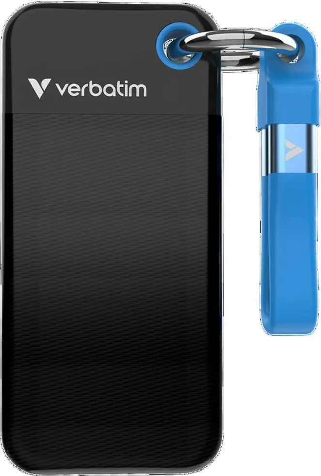 SSD Extern VERBATIM Pocket USB 3.2 Gen 2 512GB Black/Blue