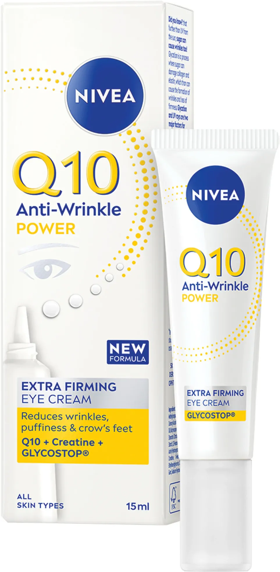 Crema de ochi NIVEA Q10 cu efect antirid, 15 ml