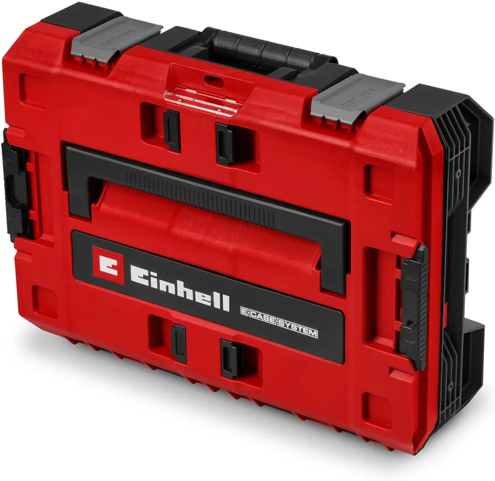 Geanta pentru scule Einhell E-Case S-F SEALED, etans la praf si jeturi de apa, compatibil cu E-Case Half-size, 44 x 33 x 13 cm, sarcina max. 90 kg, maner de transport