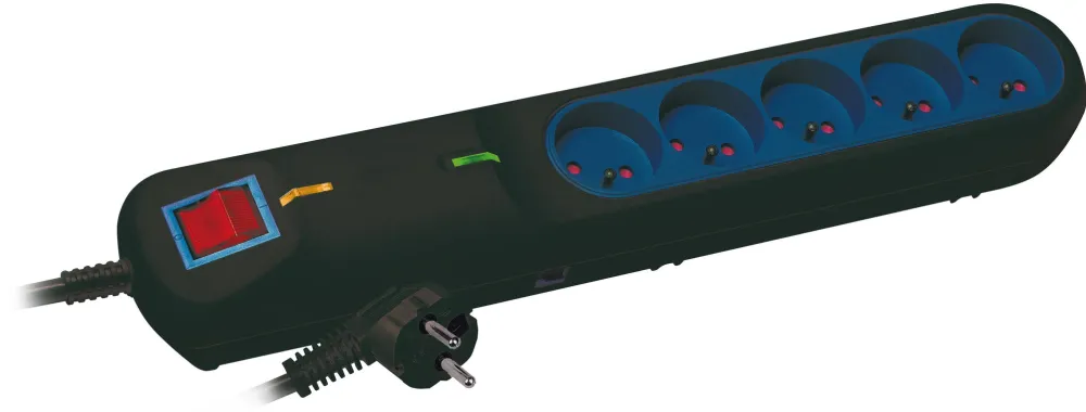 LF 2001A Surge Protector Power Strip, 3 Outlets, 3m, black