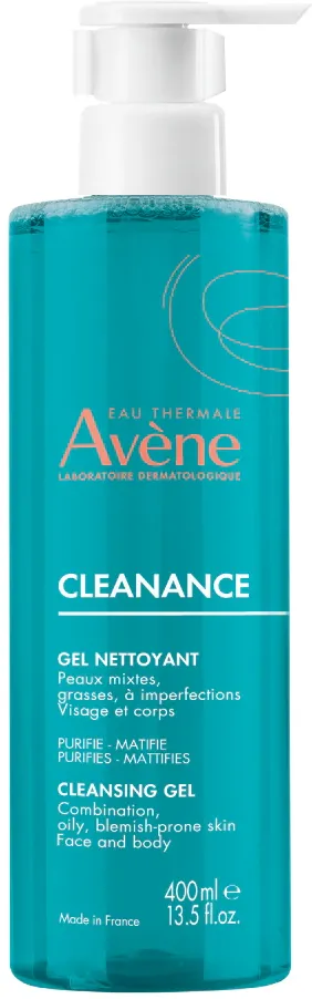 Gel de curatare pentru ten gras cu tendinta acneica, Avene Cleanance, 400 ml