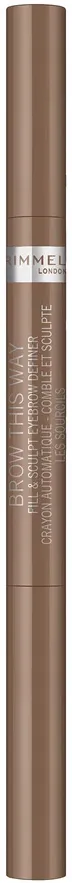 Creion pentru sprancene automatic Rimmel Brow this Way 2-in-1 001 Blonde, 0.25 g