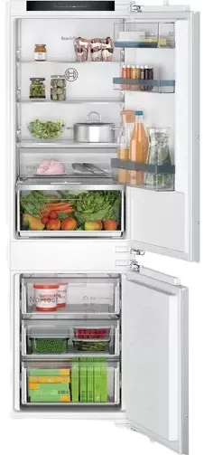 Combina frigorifica incorporabila Bosch KIN86VFE0, 260 l, Clasa E, NoFrost, FreshSense, VitaFresh, EcoAirFlow, 177 cm