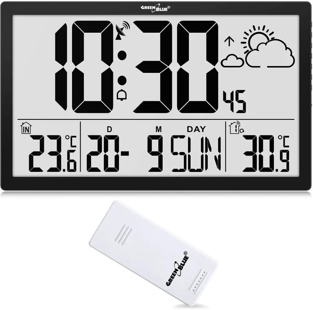 Large LCD Wall Clock multifunctional GB218