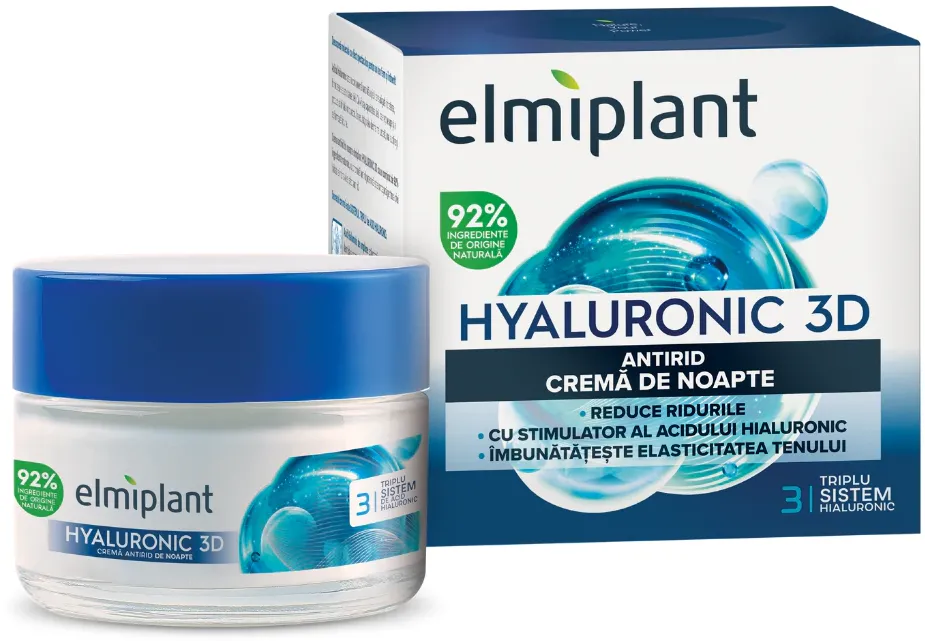 Crema anti-rid de noapte Elmiplant Hyaluronic, 50 ml