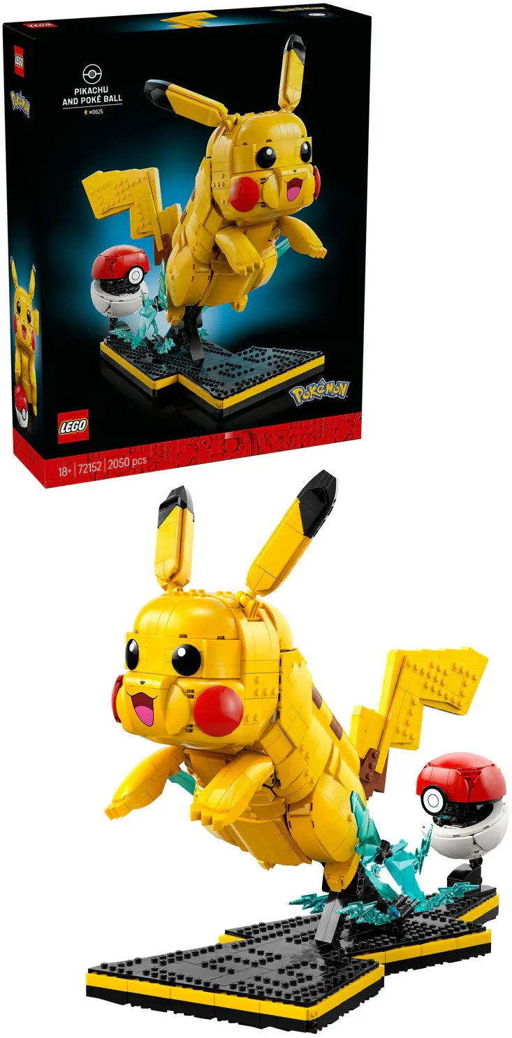 Set de constructie LEGO Pokémon™ - Pikachu si Poké Ball 72152, 2050 piese