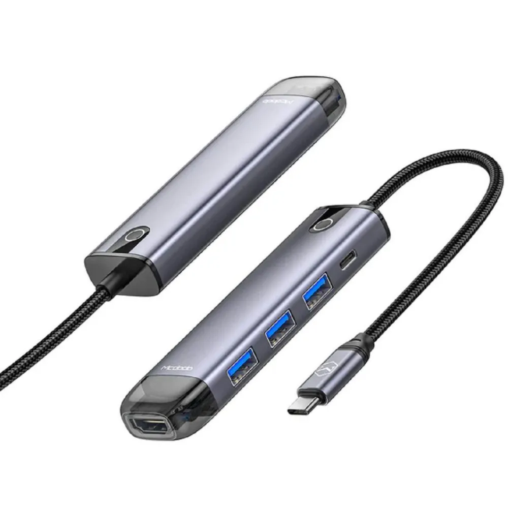 Mcdodo Multihub 5 in 1 Type-C gri