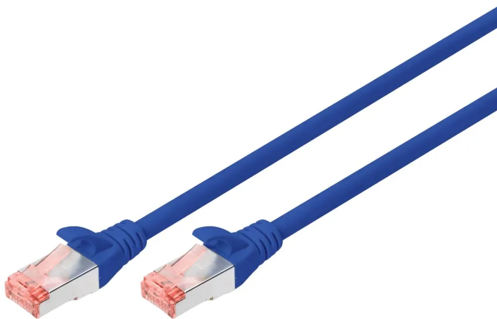 DIGITUS Patchkabel Cat6 S/FTP 2xRJ45 2.0m blau Hebelschutz Polybeutel