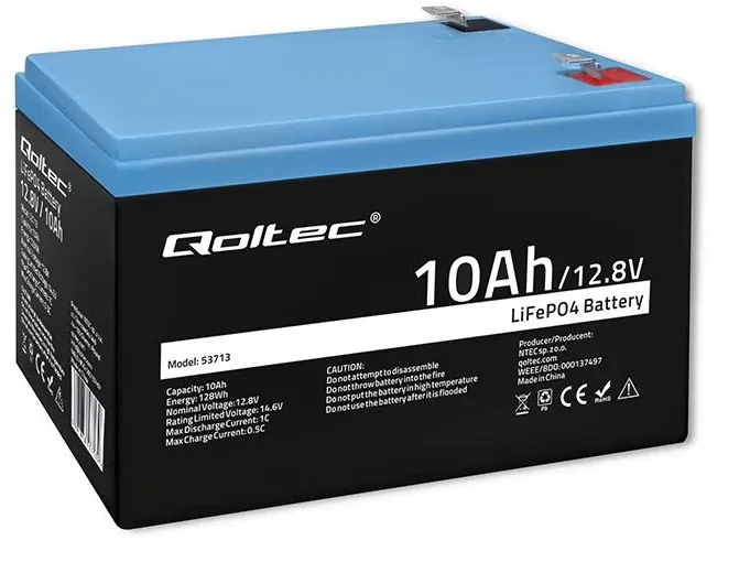 LiFePO4 Lithium Iron Phosphate Battery | 12.8V | 10Ah | 128Wh | BMS