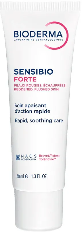 Crema de fata Bioderma Sensibio Forte pentru ten sensibil cu roseata, 40ml
