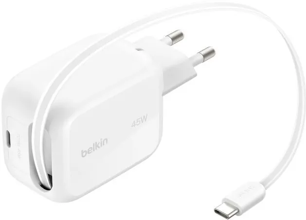 BELKIN Belkin BOOST Charge Pro 45W Dual GaN retract.Cable whi WCH023kqWH
