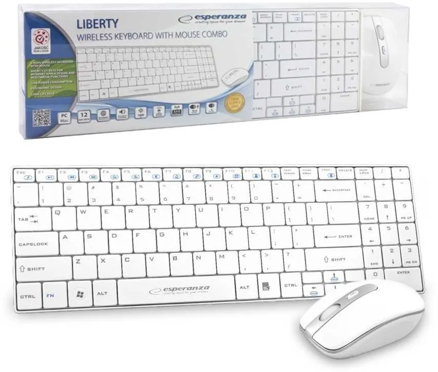 KEYBOARD + MOUSE WIRELESS 2,4GHz EK122K