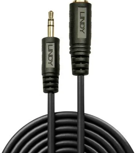 Lindy Cablu prelungitor audio, LINDY, 1x mufa jack 3.5 mm - 1x mufa jack 3.5 mm, 2.00 m, Negru