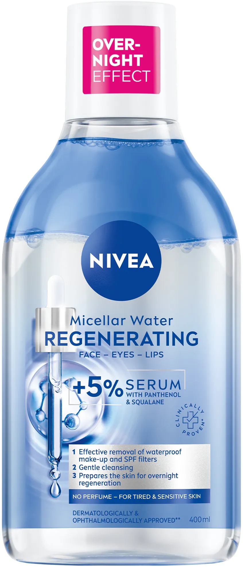 Apa micelara NIVEA infuzata cu serum pentru regenerarea pielii, 400 ml