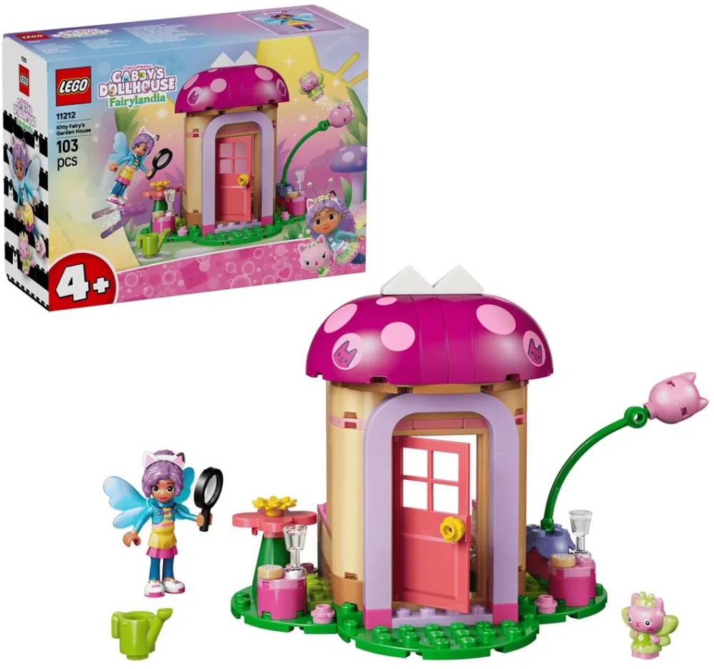 Set de constructie LEGO Casa de papusi a lui Gabby Casuta din gradina a Miau-Zanei 11212, 103 piese