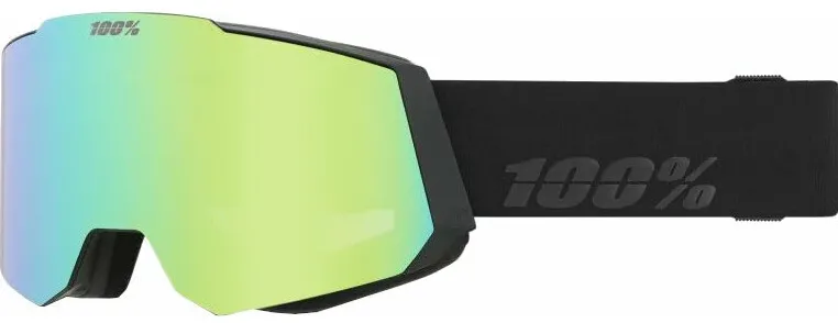 Ochelari de schi 100% SNOWCRAFT negru lentila HiPER Green Mirror