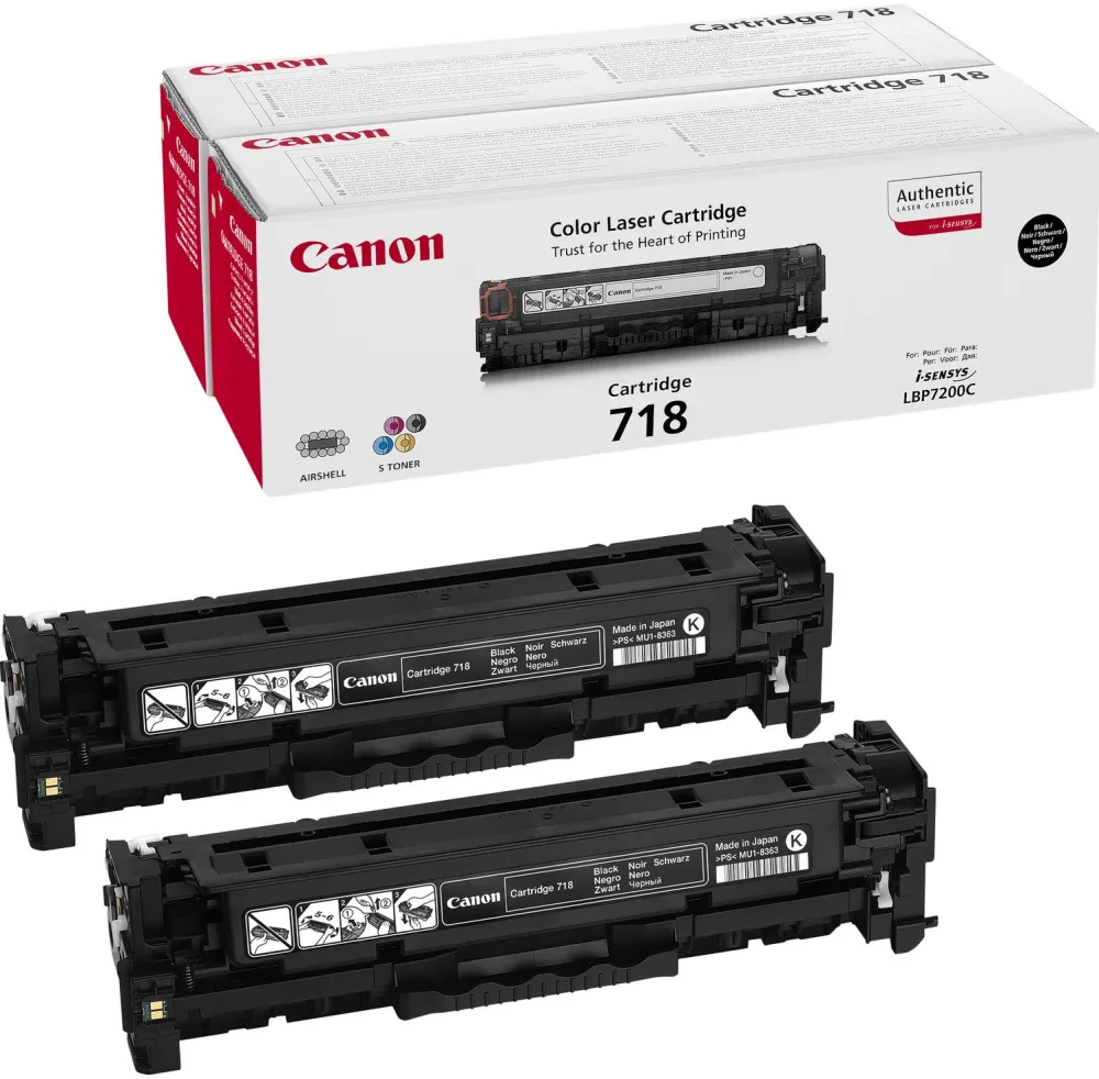 Canon Toner 2662B005 / 718 Double pack Black