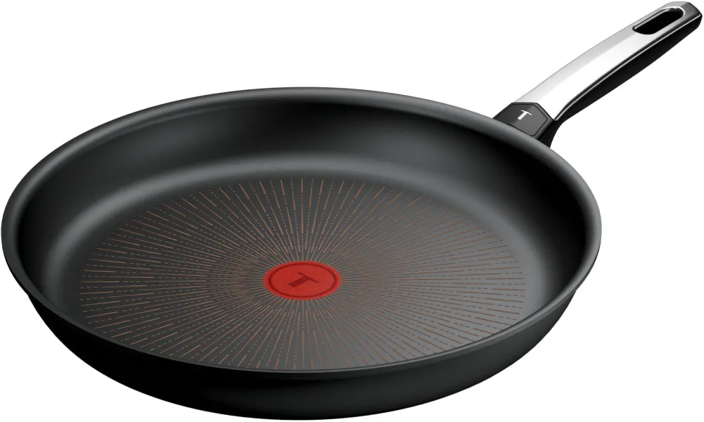Tigaie Tefal Excellence, 32 cm, inductie, invelis antiaderent, indicator Thermo-Signal, aluminiu, negru