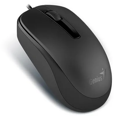 Mouse Genius, "DX-120", PC sau NB, cu fir, USB, optic, 1000 dpi, butoane/scroll 3/1, negru