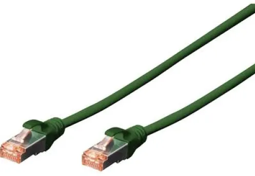 DIGITUS Patchkabel Cat6 S/FTP 2xRJ45 10.0m grün Hebelschutz Polybeutel