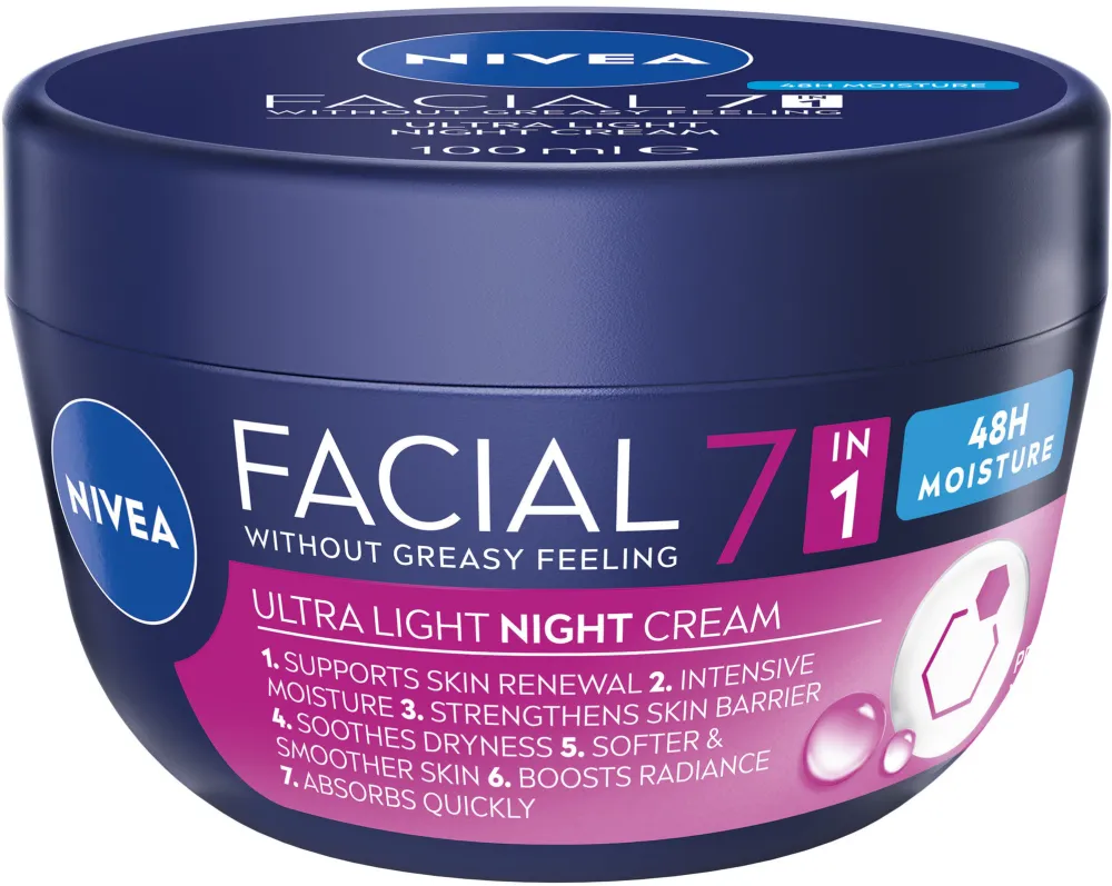 Crema de Noapte Hidratanta NIVEA FACIAL, 100 ml