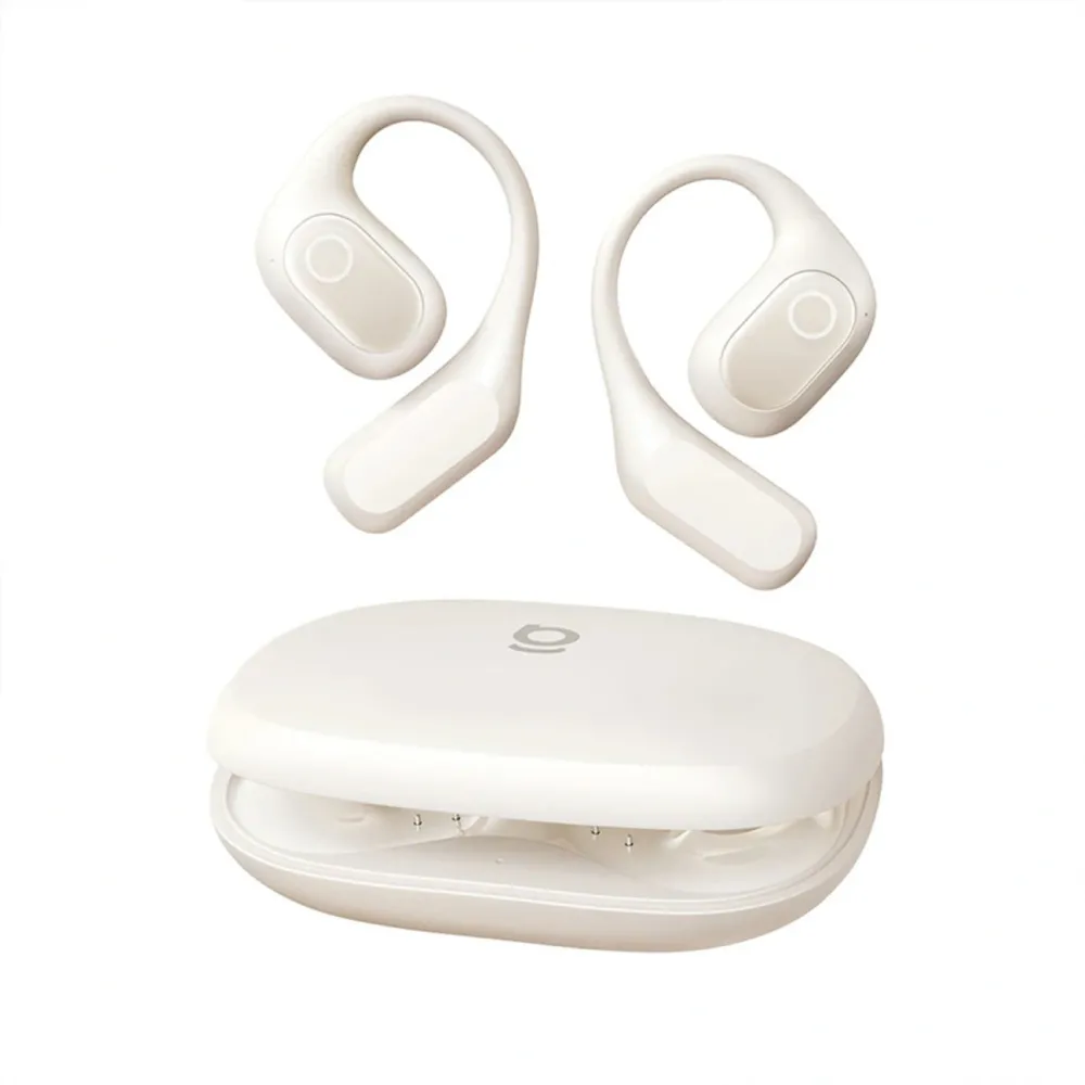Casti Baseus Bowie Eli 2i Fit Open-Ear True Wireless, on ear, pt smartphone, microfon pe casca, conectare prin Bluetooth 6.0, alb "A0102603"