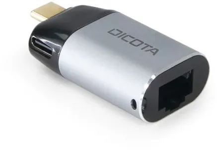Dicota USB-C to Ethernet Mini Adapter with PD (100W) silver