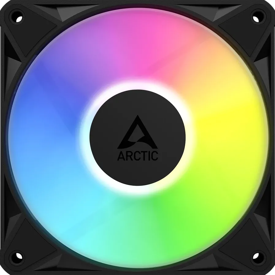 Ventilator Arctic "BioniX P12 A-RGB", 120mm, 450 - 3000 RPM, FDB, 76 cfm, 4-Pin PWM; 3-pin ARGB, negru, "ACFAN00335A" (timbru verde 0.18lei)