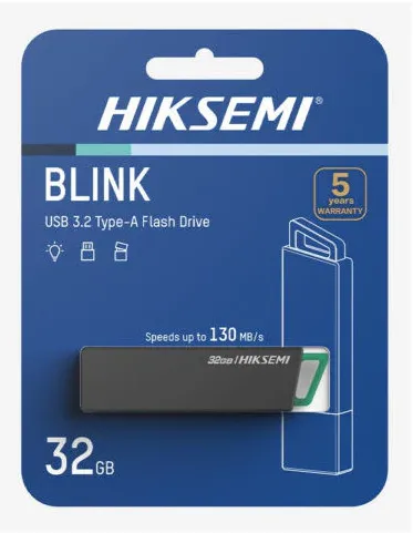 MEMORIE USB 3.2 HIKSEMI 32 GB, capac, carcasa plastic, negru, "HS-USB-E302/32G/U3" (timbru verde 0.03 lei)