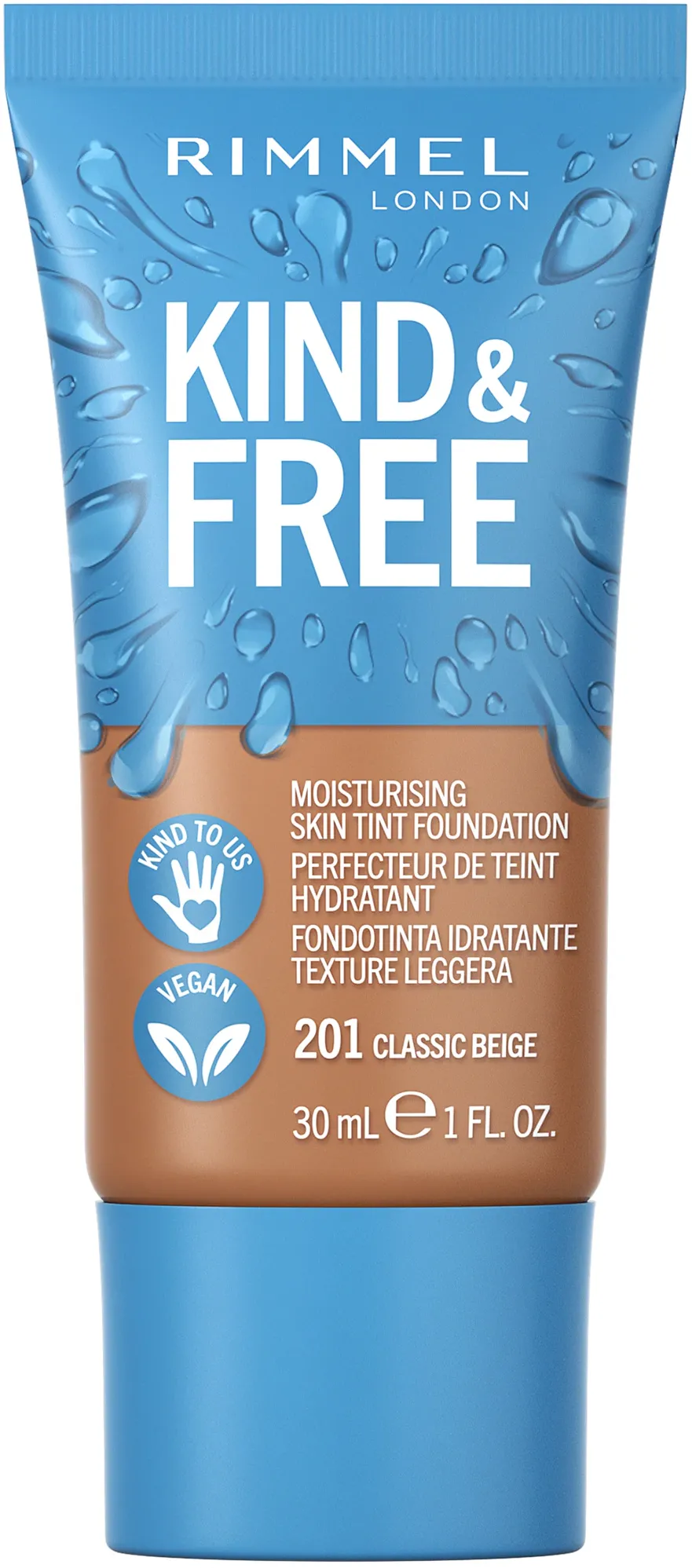 Fond de ten Rimmel Kind & Free, 201 Classic beige, 30 ml