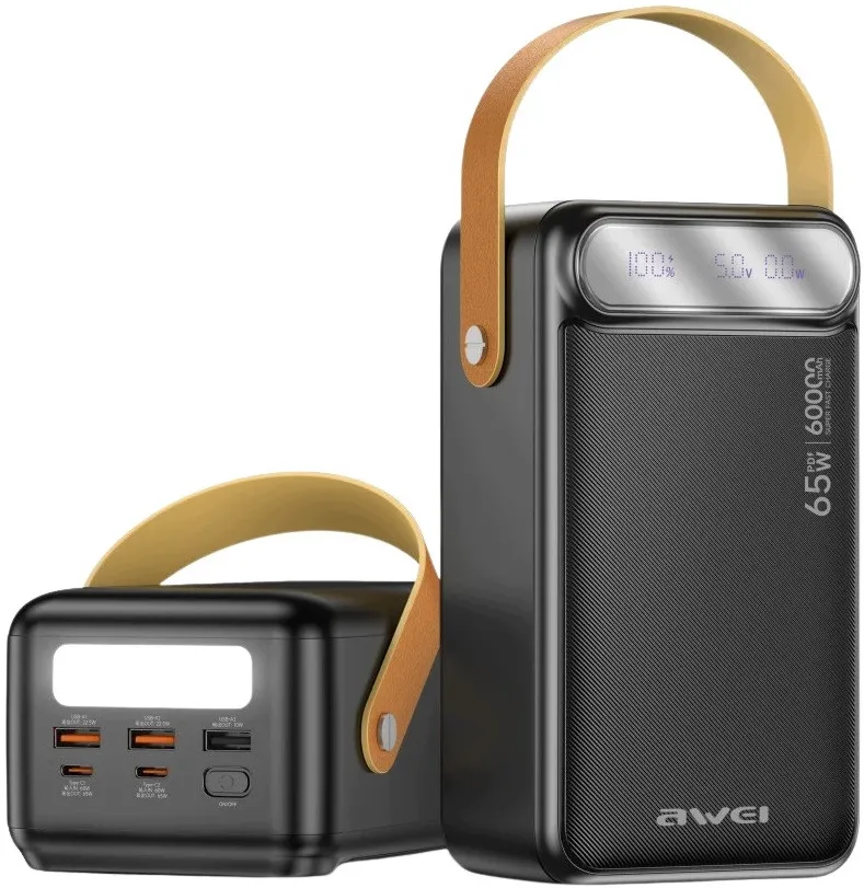 Powerbank 60000mAh 65W PA-82 2xUSB-A/USB-C PD