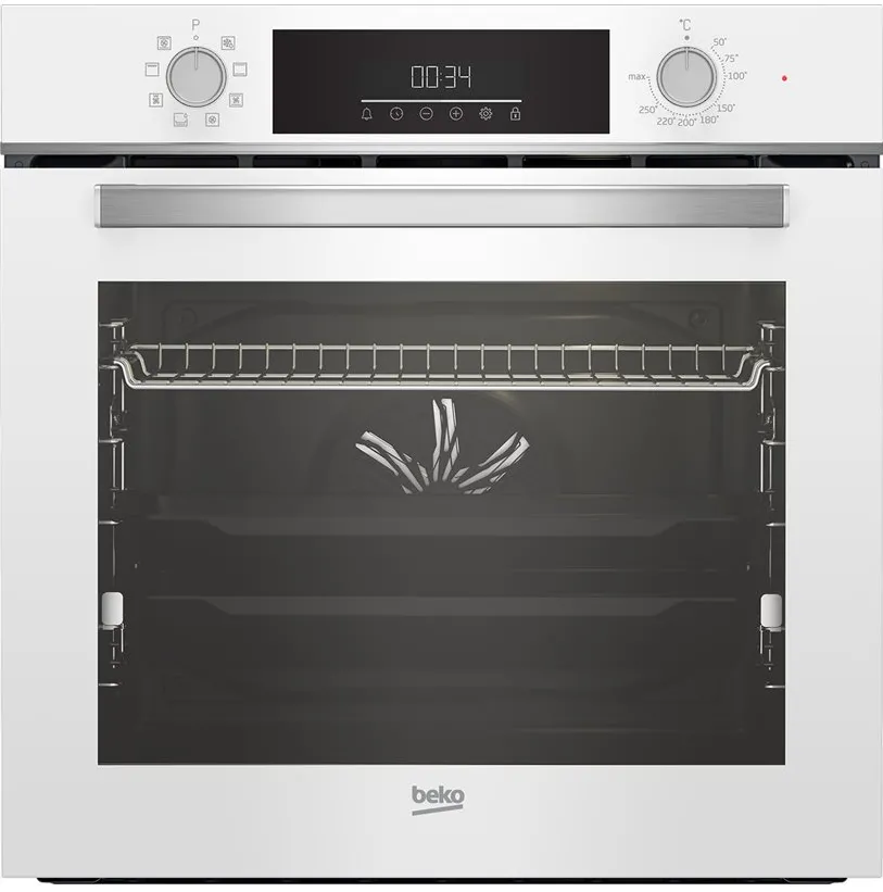 Cuptor incorporabil Beko BBIM14300WMS, Electric, Multifunctional, AEROPerfect, Autocuratare catalitica, SteamShine Cleaning, Grill, 3D Cooking, 72 l, Clasa A, Alb