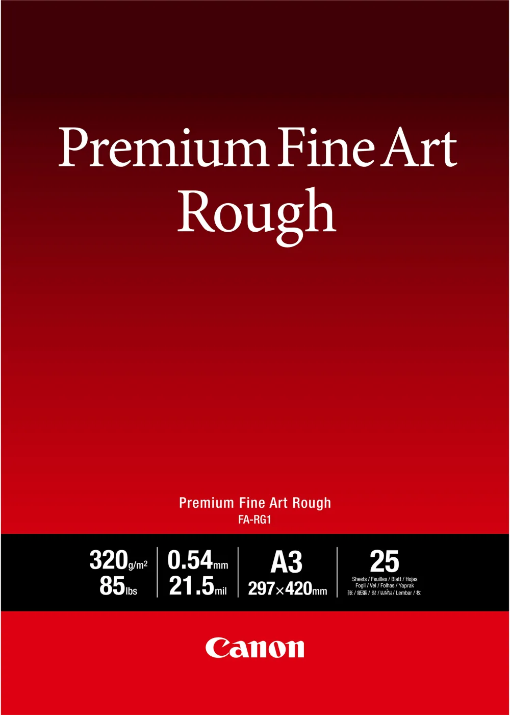 Canon FA-RG 1 Premium Fine Art Rough A 3, 25 Sheet, 320 g