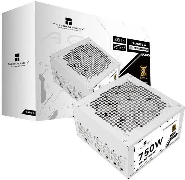 SURSA Thermalright "TR-AG 750", 750W, certificare 80 Plus Gold, modular, fan 120mm, alb, "TR-AG 750-W" (timbru verde 2 lei)