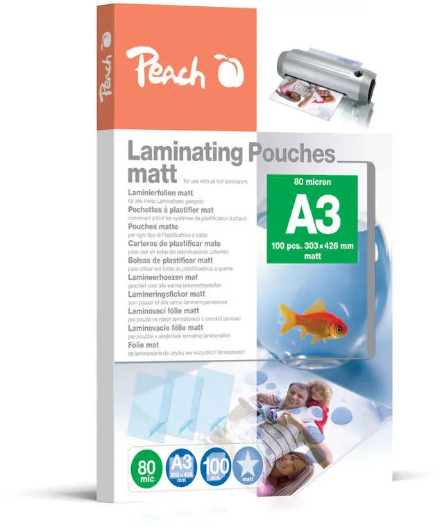 Peach Laminierfolien A3 80mic matt 100PK