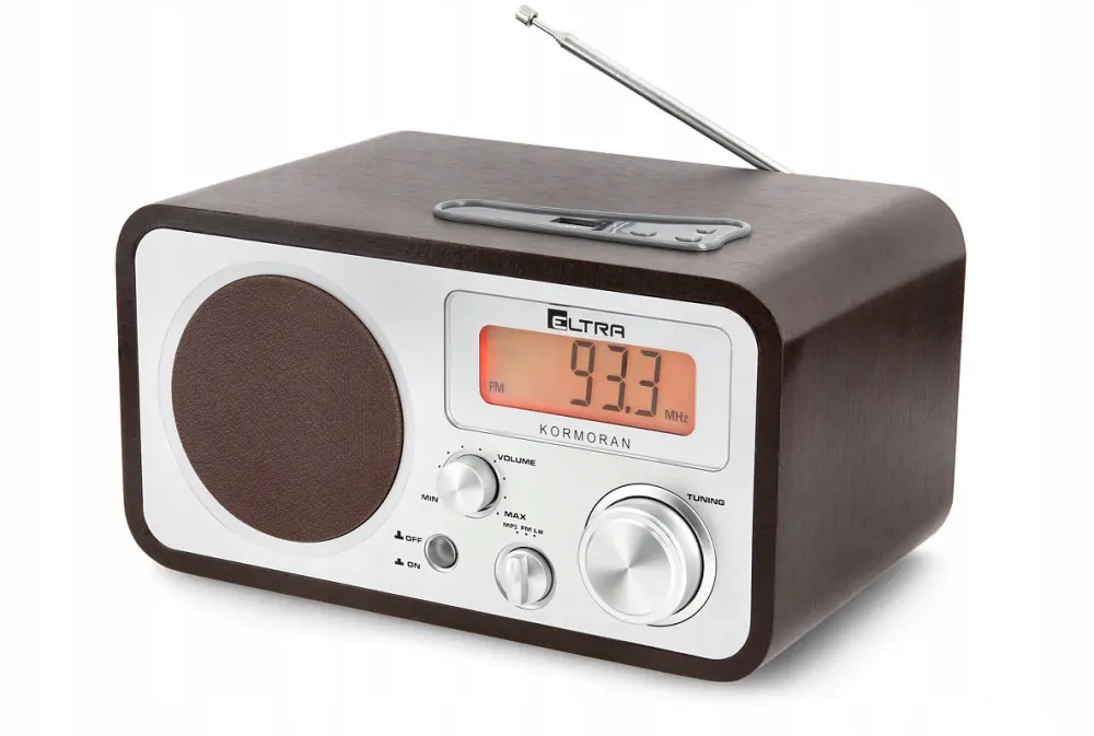 Eltra Radio portabil, Eltra, lemn/aluminiu, FM/LW, MP3, USB
