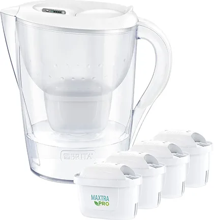 Marella XL 3.5l filter jug + 4 cartridges PRO Pure Performance cartridges White