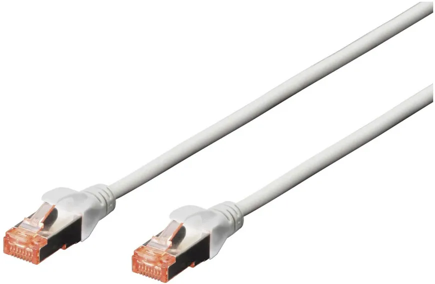 DIGITUS Patchkabel Cat6 S/FTP 2xRJ45 20.0m grau Hebelschutz Polybeutel