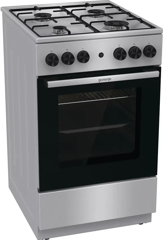 GORENJE Aragaz GGI5A21XJ, 4 arzatoare, Gaz, L 50 cm, Grill, Rotisor, inox